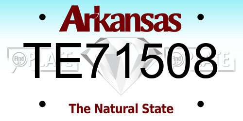 TE71508 Arkansas License Plate