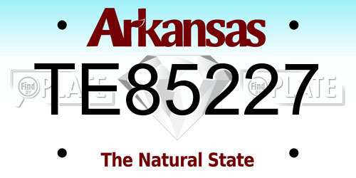 TE85227 Arkansas License Plate