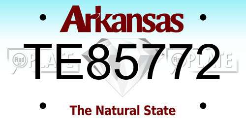 TE85772 Arkansas License Plate