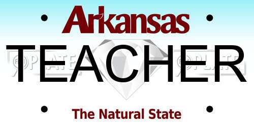 TEACHER Arkansas License Plate
