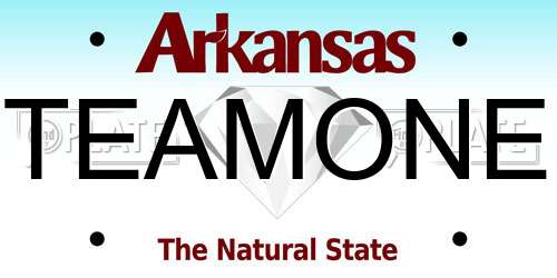 TEAMONE Arkansas License Plate