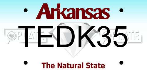 TEDK35 Arkansas License Plate