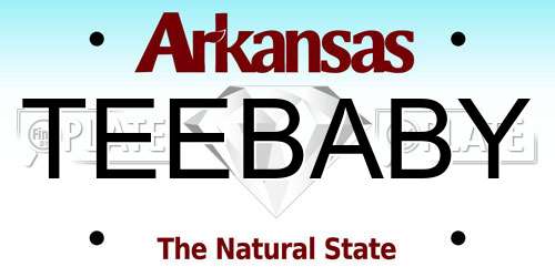TEEBABY Arkansas License Plate