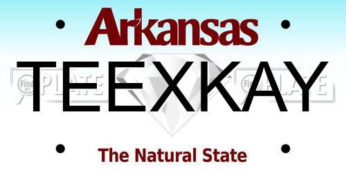 TEEXKAY Arkansas License Plate
