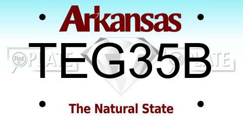 TEG35B Arkansas License Plate
