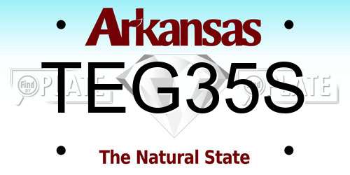 TEG35S Arkansas License Plate
