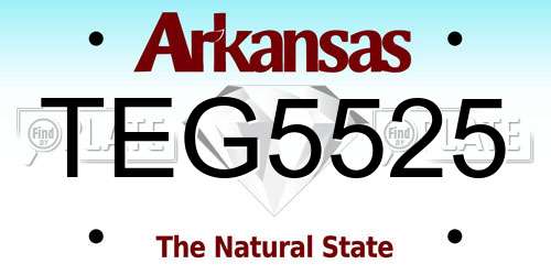 TEG5525 Arkansas License Plate