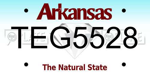 TEG5528 Arkansas License Plate