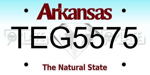 TEG5575 Arkansas License Plate
