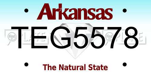 TEG5578 Arkansas License Plate