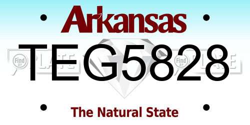 TEG5828 Arkansas License Plate