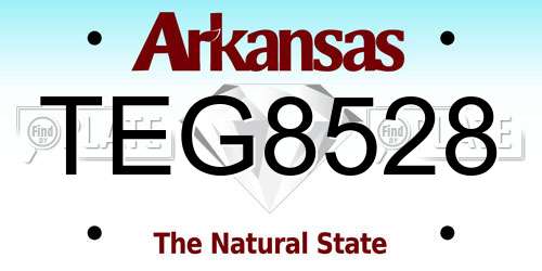 TEG8528 Arkansas License Plate
