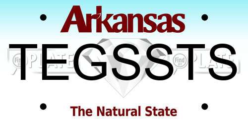 TEGSSTS Arkansas License Plate