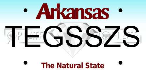 TEGSSZS Arkansas License Plate