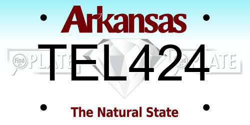 TEL424 Arkansas License Plate