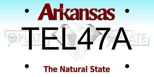 TEL47A Arkansas License Plate