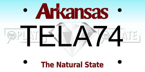 TELA74 Arkansas License Plate