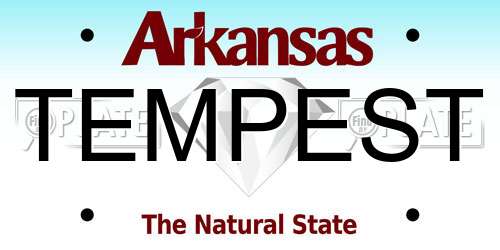 TEMPEST Arkansas License Plate