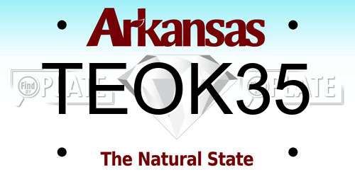 TEOK35 Arkansas License Plate