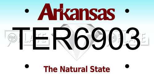 TER6903 Arkansas License Plate
