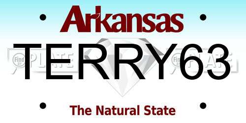 TERRY63 Arkansas License Plate