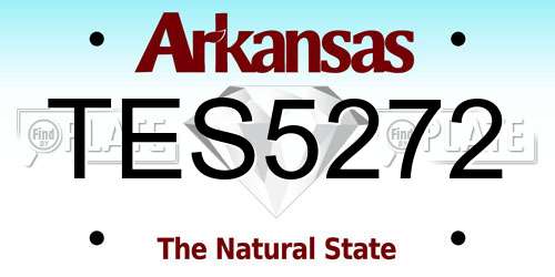 TES5272 Arkansas License Plate