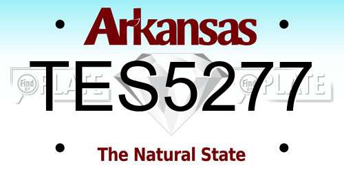 TES5277 Arkansas License Plate
