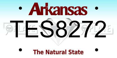 TES8272 Arkansas License Plate