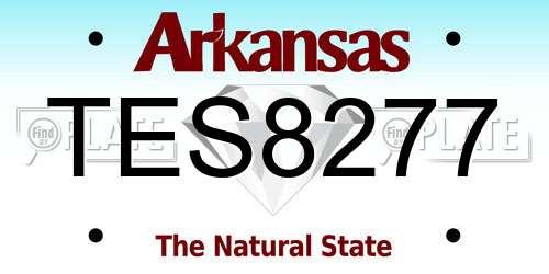 TES8277 Arkansas License Plate