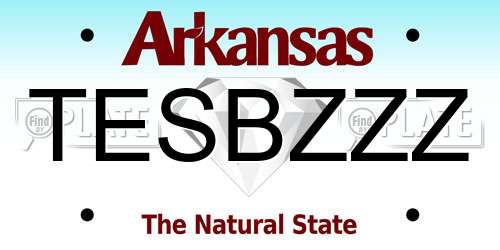 TESBZZZ Arkansas License Plate