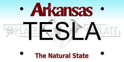 TESLA Arkansas License Plate
