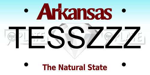 TESSZZZ Arkansas License Plate