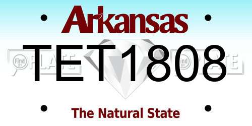 TET1808 Arkansas License Plate
