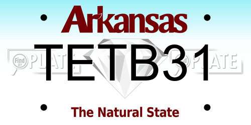 TETB31 Arkansas License Plate