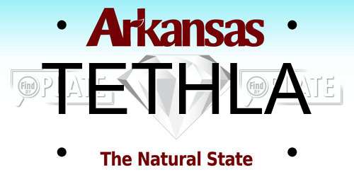 TETHLA Arkansas License Plate