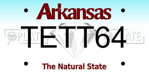 TETT64 Arkansas License Plate