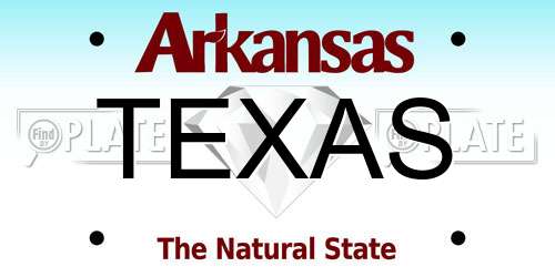 TEXAS Arkansas License Plate