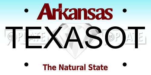 TEXASOT Arkansas License Plate