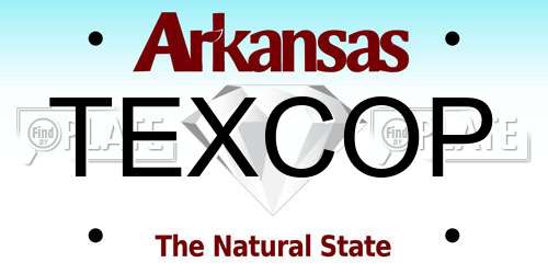TEXCOP Arkansas License Plate