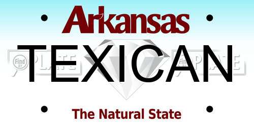 TEXICAN Arkansas License Plate