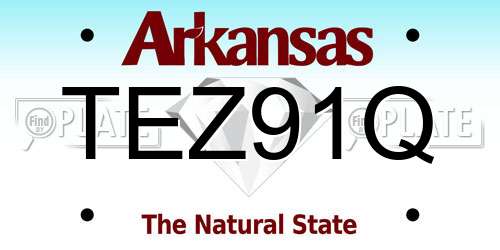 TEZ91Q Arkansas License Plate