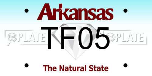 TF05 Arkansas License Plate