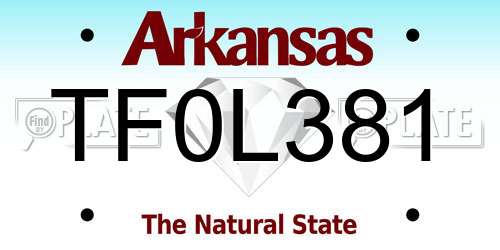 TF0L381 Arkansas License Plate