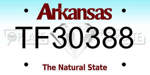 TF30388 Arkansas License Plate