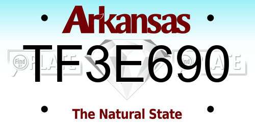 TF3E690 Arkansas License Plate