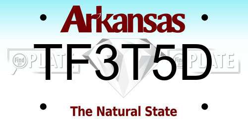 TF3T5D Arkansas License Plate
