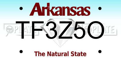 TF3Z5O Arkansas License Plate