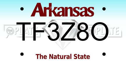 TF3Z8O Arkansas License Plate