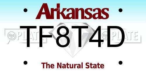 TF8T4D Arkansas License Plate