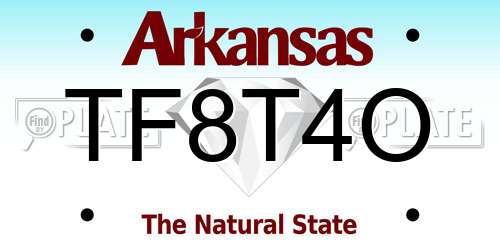 TF8T4O Arkansas License Plate